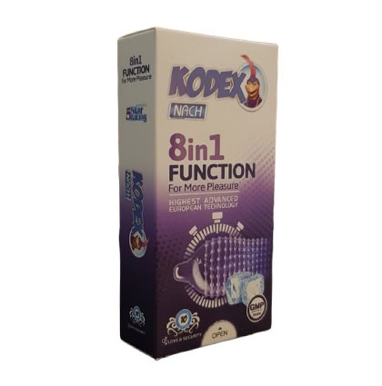 کاندوم خاردرشت 8کاره کدکس مدل 8in1 Function بسته 10 عددی