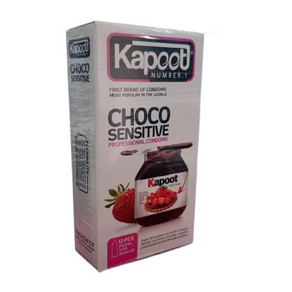 کاندوم شکلاتی کاپوت مدل CHOCO SENSITIVE بسته 12 عددی
