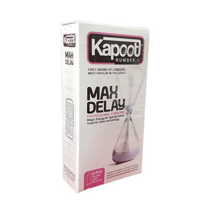 کاندوم تاخیری کاپوت مدل MAX DELAY بسته 12 عددی