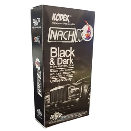 کاندوم مشکی کدکس مدل BLACK & DARK بسته 12 عددی