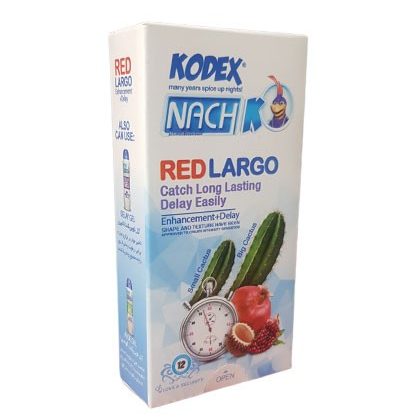 کاندوم تاخیری کدکس مدل RED LARGO بسته 12 عددی