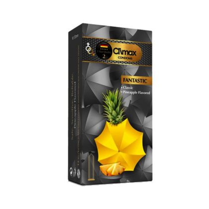 🍍 کاندوم کلاسیک و معطر کلایمکس مدل Fantastic (با رایحه آناناس) بسته ۱۲ عددی