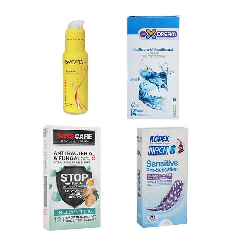 🧴 پک ویژه کاندوم ضد حساسیت و آنتی‌باکتریال + ژل روان‌کننده